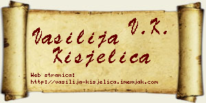 Vasilija Kisjelica vizit kartica